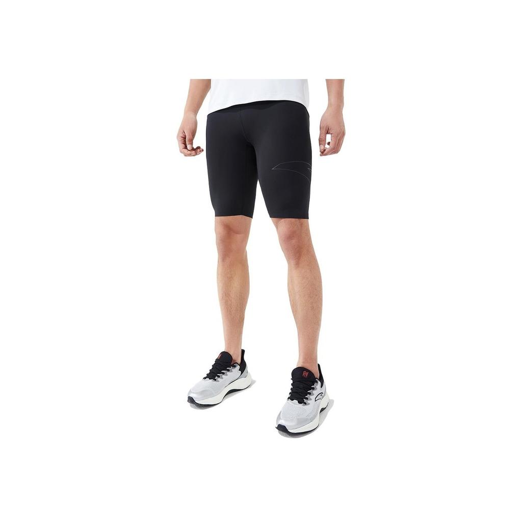 Anta Logo Athletic Slim Fit Five-Point Shorts Men Shorts Black 152325303-1