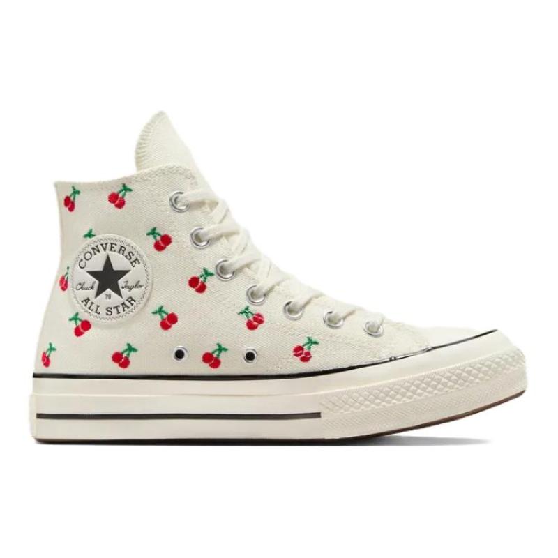 Converse 1970s Everyday Versatile Wear-Resistant and Lightweight High Top Canvas Shoes Women's White Red