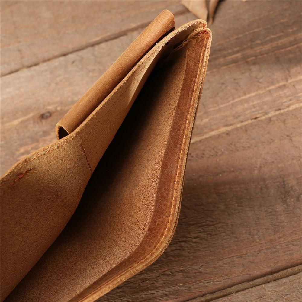 Fashion Genuine Leather Men's Wallet Retro Handmade Short Wallet for Men Durable Real Leather Purse for Men Coin Purse Wallet