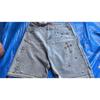 High Street Hip Hop Rhinestone Cross Straight Denim Knee Length Shorts