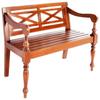 VidaXL Batavia Bench 98 Cm Solid Mahogany Wood Dark Brown