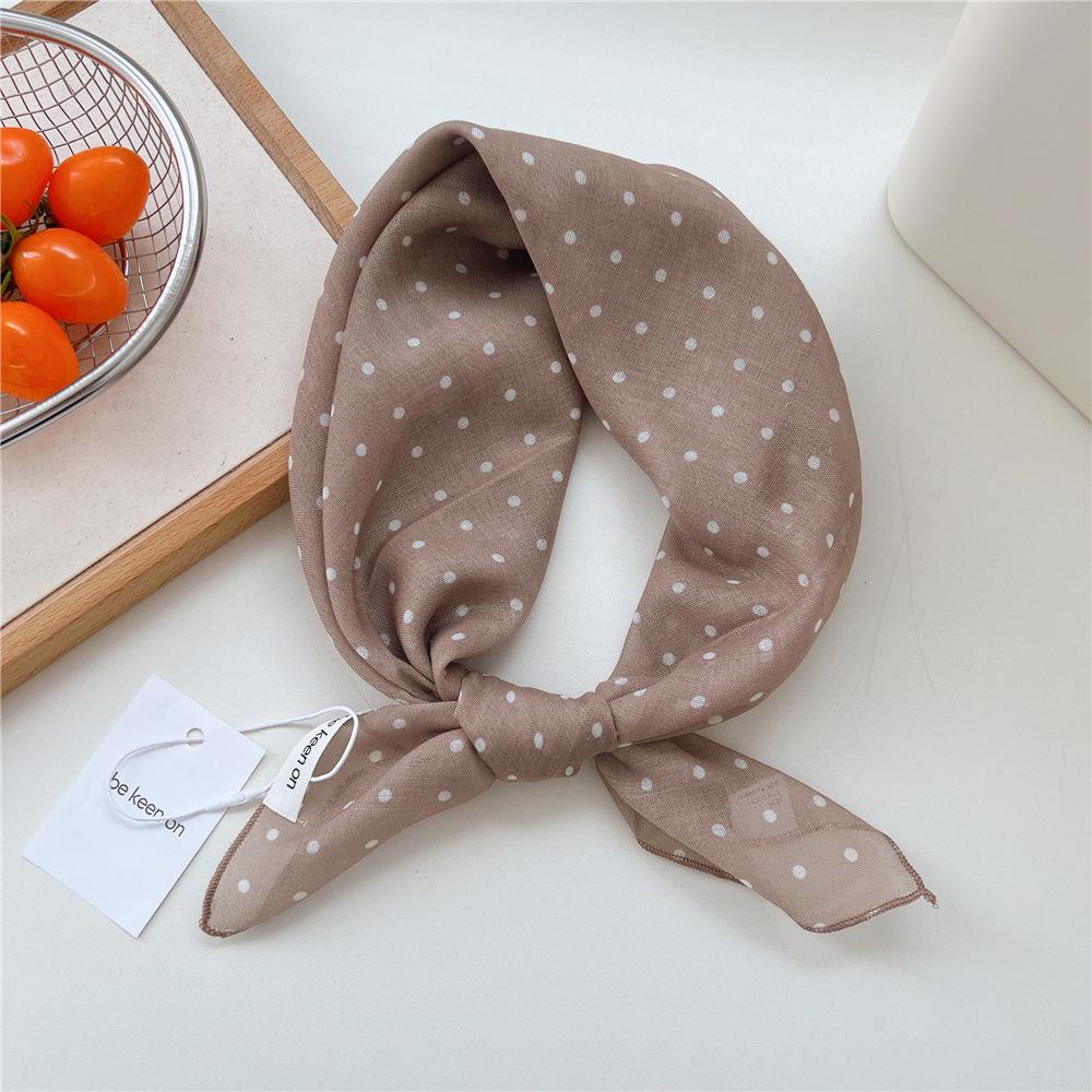 55 Floral Small Silk Scarf: Spring/Summer Korean Fashion Headscarf, Decorative Hairband, Paisley Neckerchief