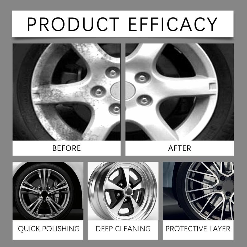 Professional High Efficiency Rims Polishing Cream Wheel Polish Paste for Vehicle Enthusiasts & Auto Detail Professional