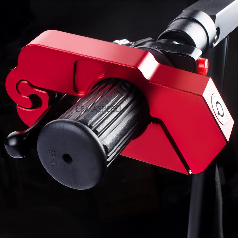 Trava de guidão de motocicleta CNC Trava de motor antirroubo Travas de segurança para motocicleta Scooter Bicicleta de terra Motocross Rua