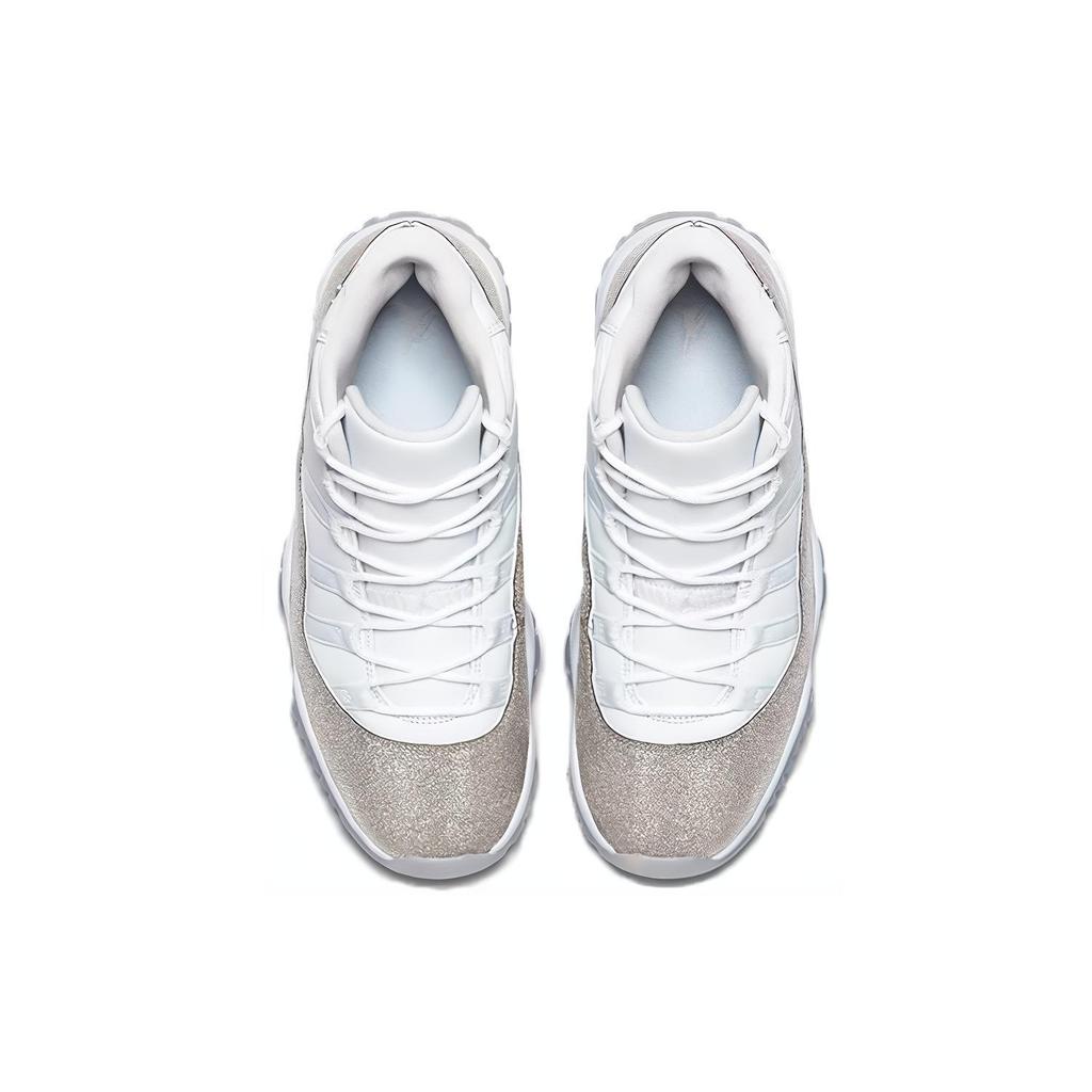New JORDAN 11 Retro White Metallic Silver Women's AR0715-100