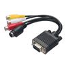 VGA to S-Video + 3 RCA კონვერტორი კაბელი