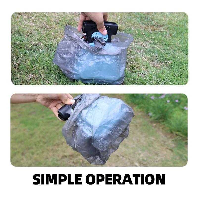 Foldable Portable Dog Poop Scooper with Waste Bag Clip Outdoor Dog Walking Pet Waste Cleaner Tool