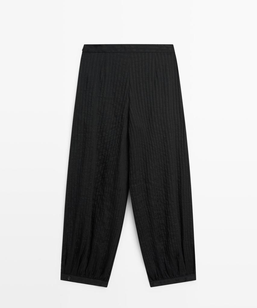 Masimodutti Fluid Linen Sarouel Pants