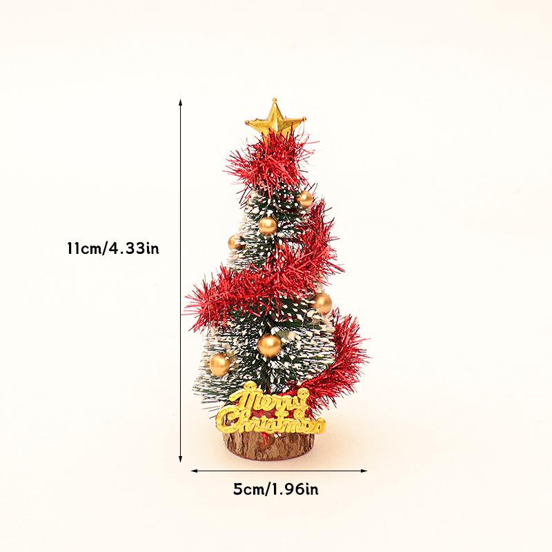 1/12 Dollhouse Mini Christmas Tree Cedar Tree Model Dollhouse Xmas Scene Decor Ornament Doll House Festival Decoration Toys