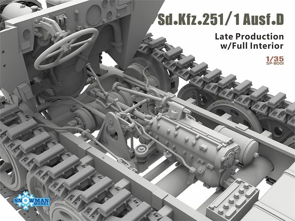 Modelos Boneco de Neve Escala Veículo Blindado de Transporte de Pessoal Alemão Sdkfz com Foguete Plástico SP358004 1/35 251/1D Suporte 28/32cm, Modelo, (Veículo militar)