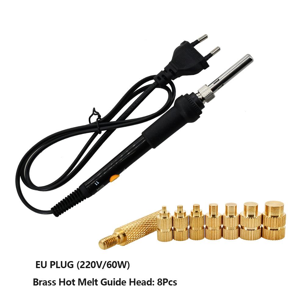 Hot Melt Brass Insert Nut Iron Tip Tool M2 M2.5 M3 M4 M5 M6 M8 Knurled Thread Insertsnut Plastic 3D Printer Soldering Iron Kit