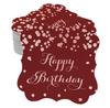 Inkdotpot Real Gold Foil Bracket Shape Paper Hang Tags Happy Birthday Favor Tags Pack Of