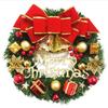 Couronne de Noël 11 Pouces Guirlande Artificielle pour Porte d'Entrée Décorations de Noël