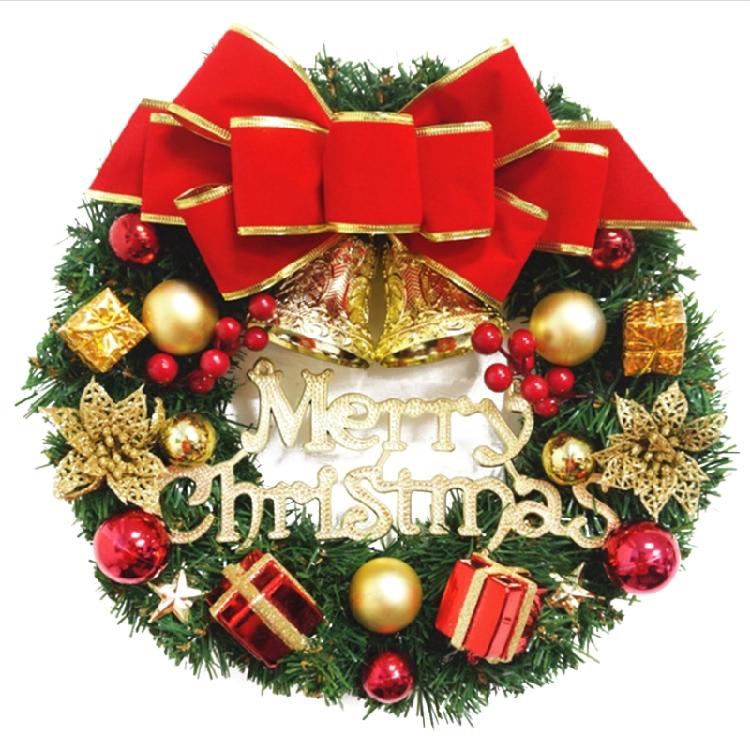 Couronne de Noël 11 Pouces Guirlande Artificielle pour Porte d'Entrée Décorations de Noël