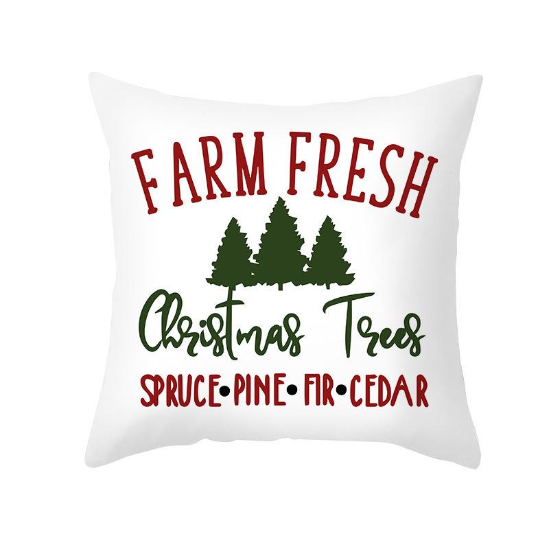 New Christmas Pillowcases Home Office Decoration Printed Linen Cushion Supplies