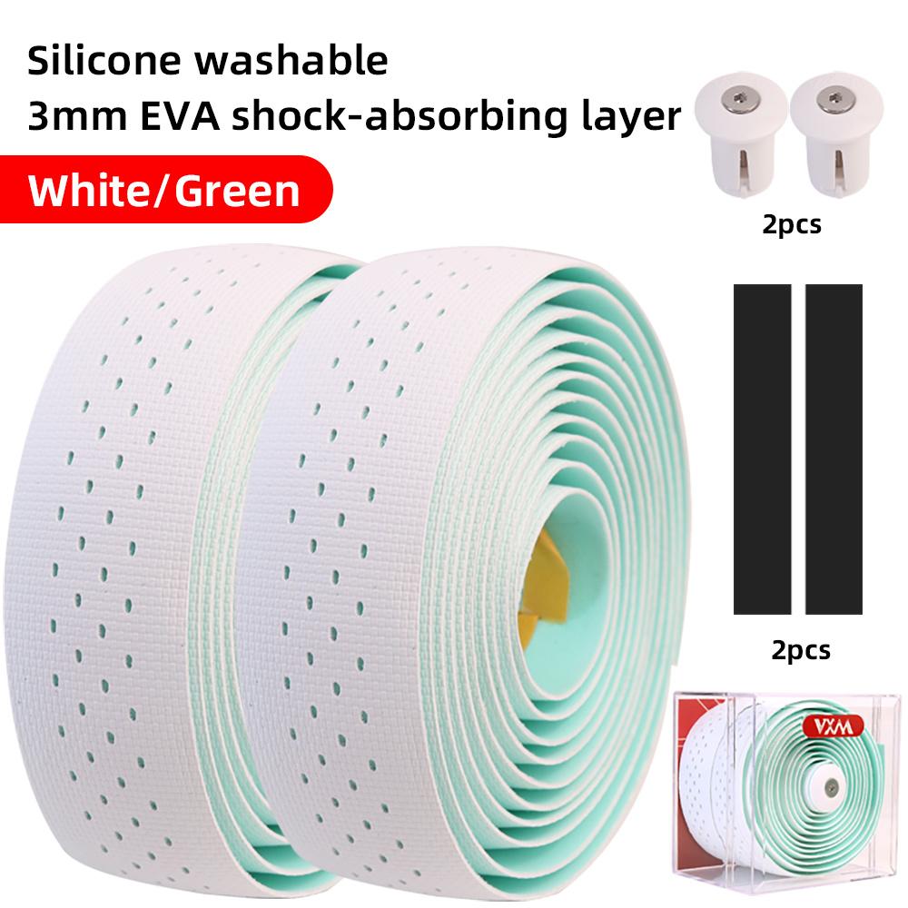 Road Bicycle Handlebar Tape Silicone Washable Non-Slip Comfort Durable Ergonomic Flexible Lightweight for Road Cycling Riders