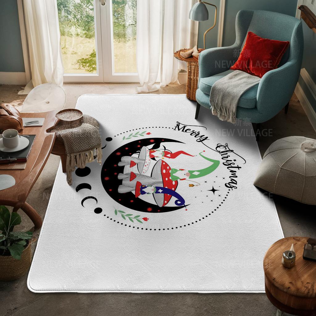 House Entrance Carpet Home Door Mat Living Room Bath Foot Bathroom Non-slip Water Absorption Rugs Bath Merry Christmas Winter