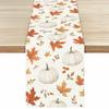 Thanksgiving Pumpkins Autumn Leaf Polyester Table Runners Wedding Decoration Durable Kitchen Dining Table Runners Party Supplies