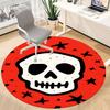 1pc Skull Office Round Rug, Non-slip, Soft and Durable Office Rug for Interior Decoration, Perfect for Office,Decoration yy260204076