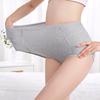 Women High Waist Cotton Underwear Tummy Control Solid Color Stretch Breathable Ladies Full Coverage Brief Panties Underpants
