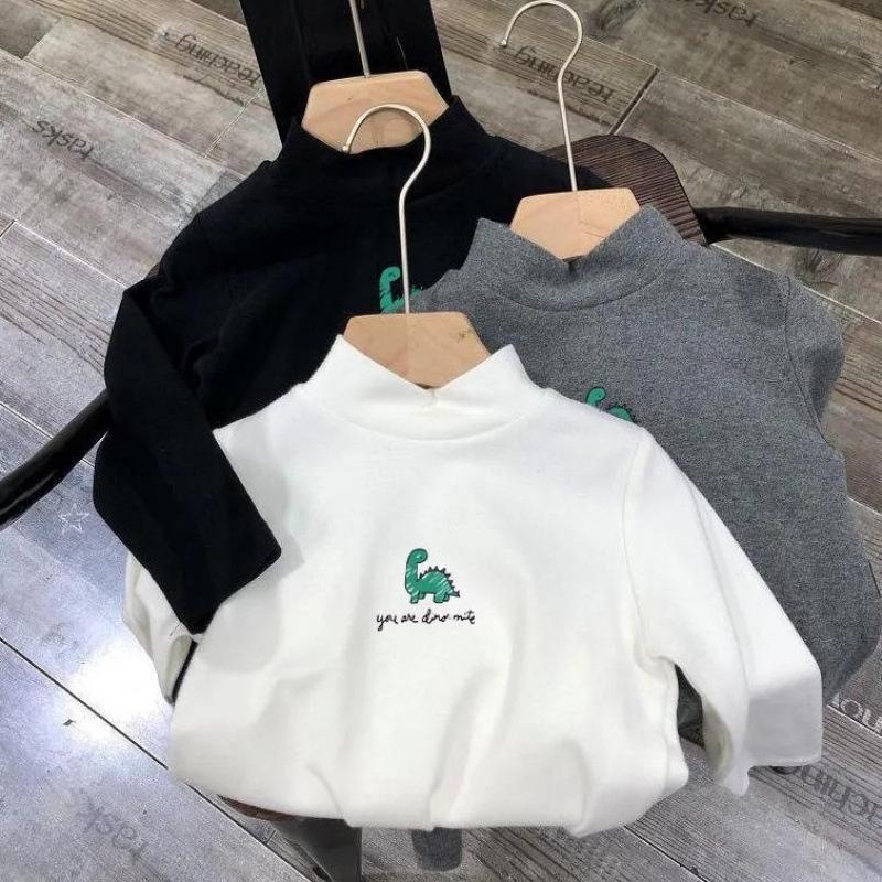 Boys Thermal Half Turtleneck Long Sleeve Base Layer Shirt Warm Autumn Winter Kids Top