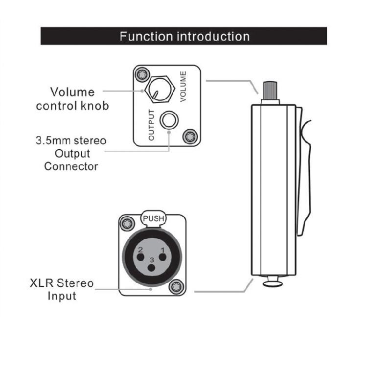 Portable 3.5mm Headphone Amplifier for Microphone Speakers Studio Grade Sound