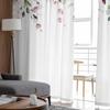 Valentine'S Day Pink Rose Flower Plant Sheer Curtains For Living Room Kitchen Window Curtains Bedroom Tulle Voile Curtains