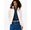 Women's Jacket Shiny Down Slim Puffer Ecru (DW0DW21618) White