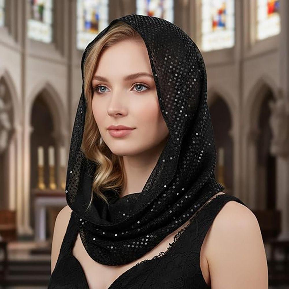 Stylish Head Scarf Multi-Functional Scarves Shawl Wraps Stylish Sequin Rave Hood Unisex