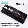 Noble Women Luxury Professional Makeup Artist Brush Set Tools Cruelty Free 26 Pcs White Natural Hair Makeup Brush Set with Pouch