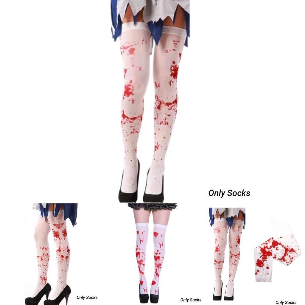 Halloweenowe Krwawe Pończochy Na Imprezę Kostiumową Pielęgniarka Zombie Krwawe Jedwabne Pończochy