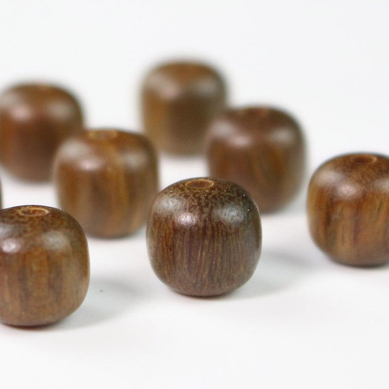 Personalized Green Sandalwood Barrel Beads 7x8MM - Natural Fragrance DIY Bracelet Accessories