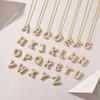 Letter Pendant Necklace 925 Silver Plated 18K Gold Collarbone Chain Fashionable Versatile Moissanite Chain
