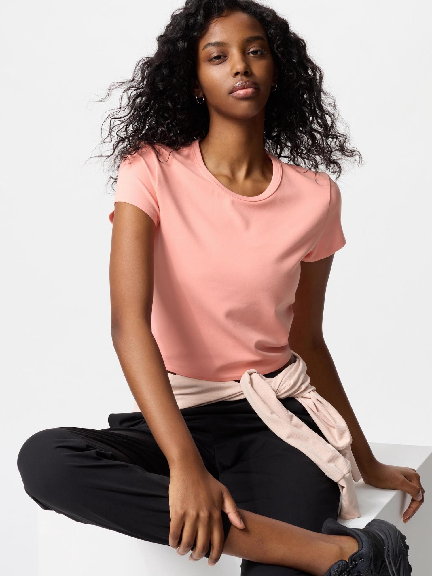

Uniqlo Укороченная футболка Airism SofT 12 PINK/M