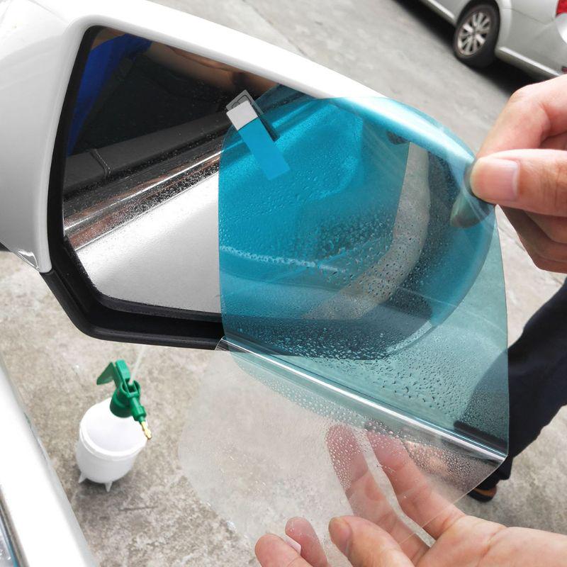 1Pair Car Anti Water Mist Film Anti Fog Coating Rainproof Hydrophobic Rearview Mirror Protective Film