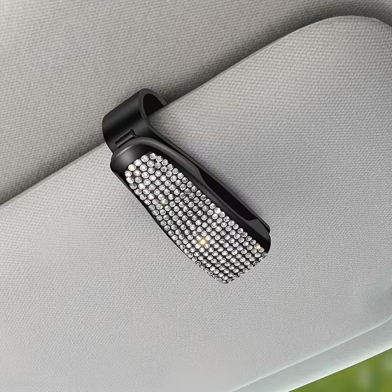 Universal Car Glasses Holder Clip Sun Visor Organizer for Sunglasses Cards Tickets Vehicle Interior Decoration