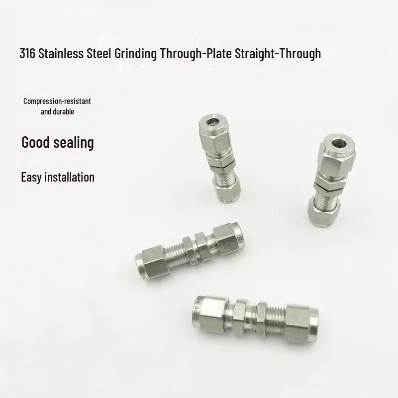 316L Stainless Steel Through-Panel Ferrule Fitting