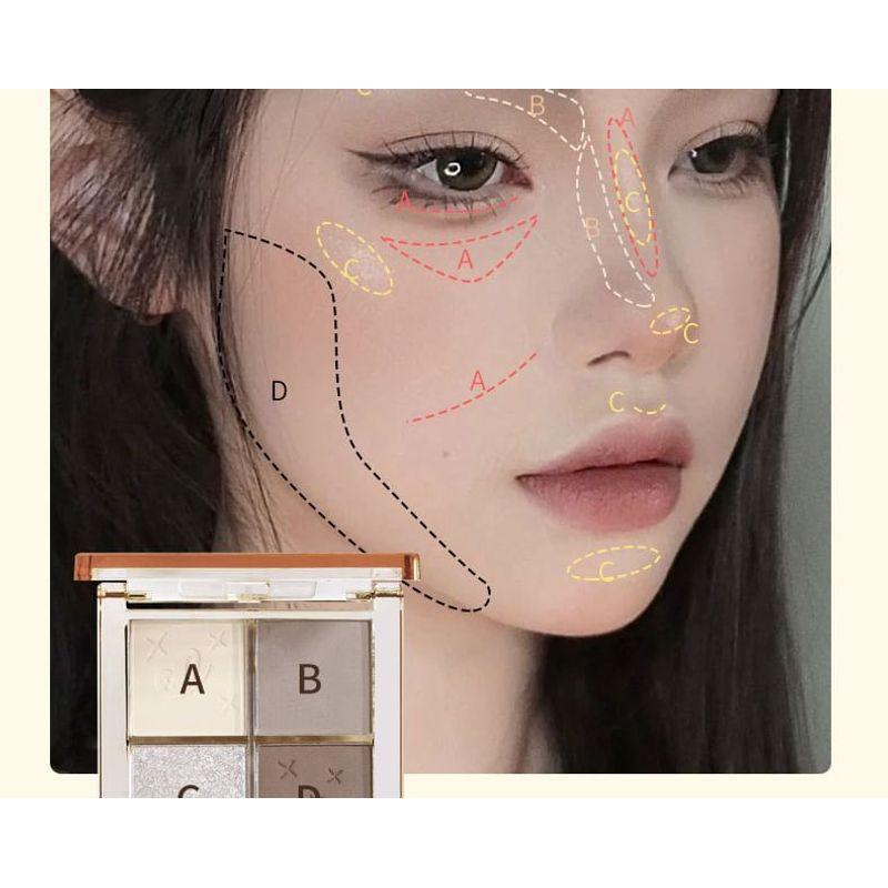 Biya - Natural Shaping 3D Highlight & Contouring Palette - 2 Types