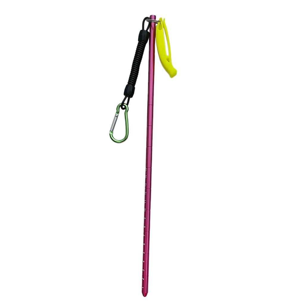 Aluminum reef stick diver pointer with spiral rope and clip for