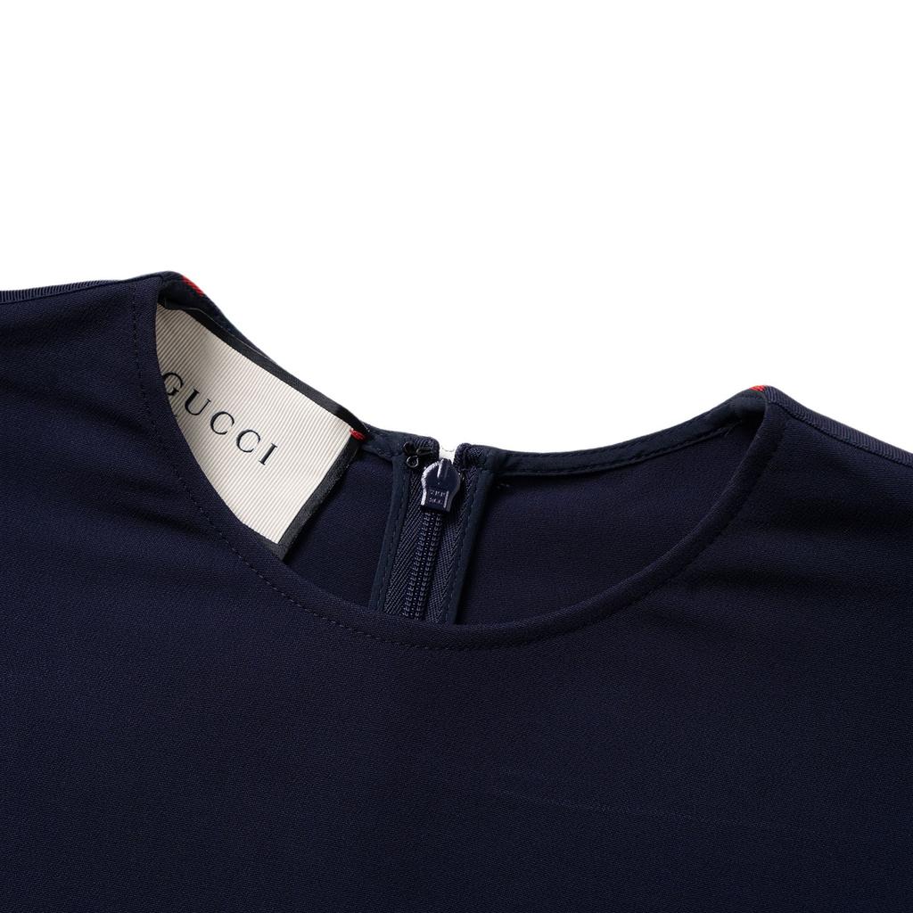 Gucci Short Sleeved Dress Women's Dark Blue 528977-ZKR01-4755