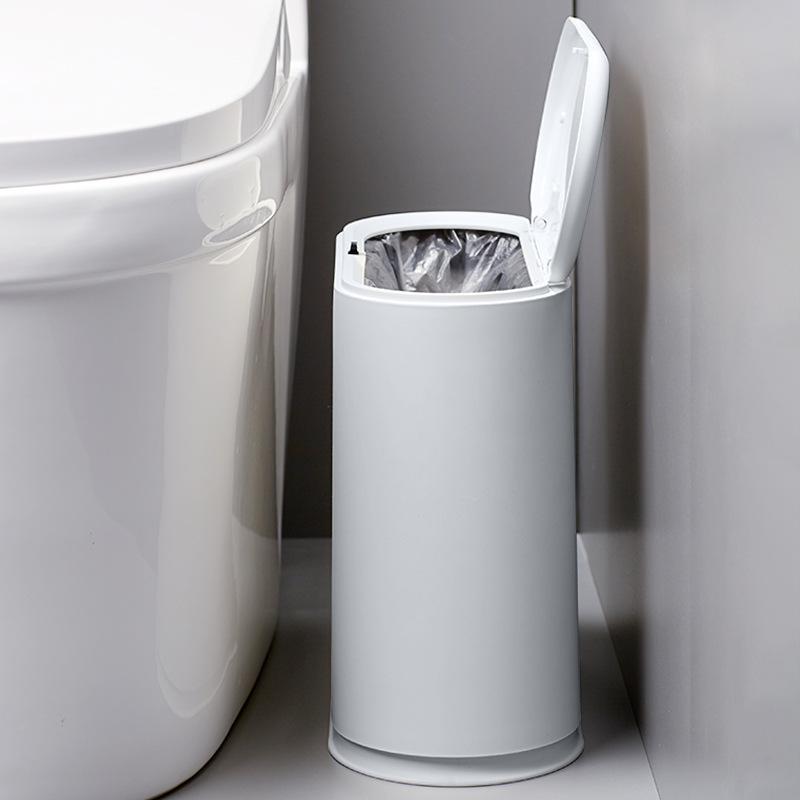 

Slim Gap Trash Can with Lid Luxury Home Garbage Bin for Bathroom Kitchen Office Living Room Classified Waste Container