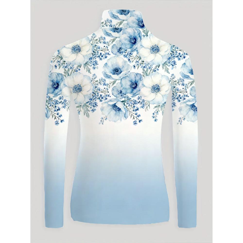 Women's Cheongsam Collar Long-sleeved T-shirt, Suitable for Women, Regular Version, Suitable for All Seasons