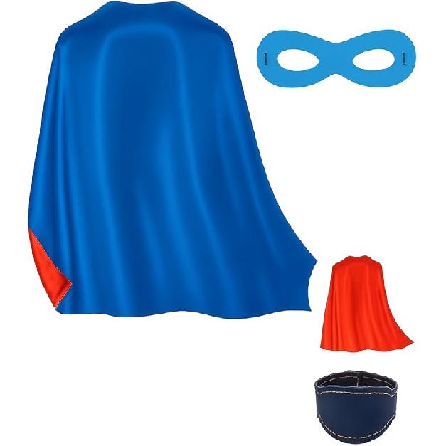 Superhero Capes and Masks for Kids - Satin Capes and Felt Masks for Boys Superhero