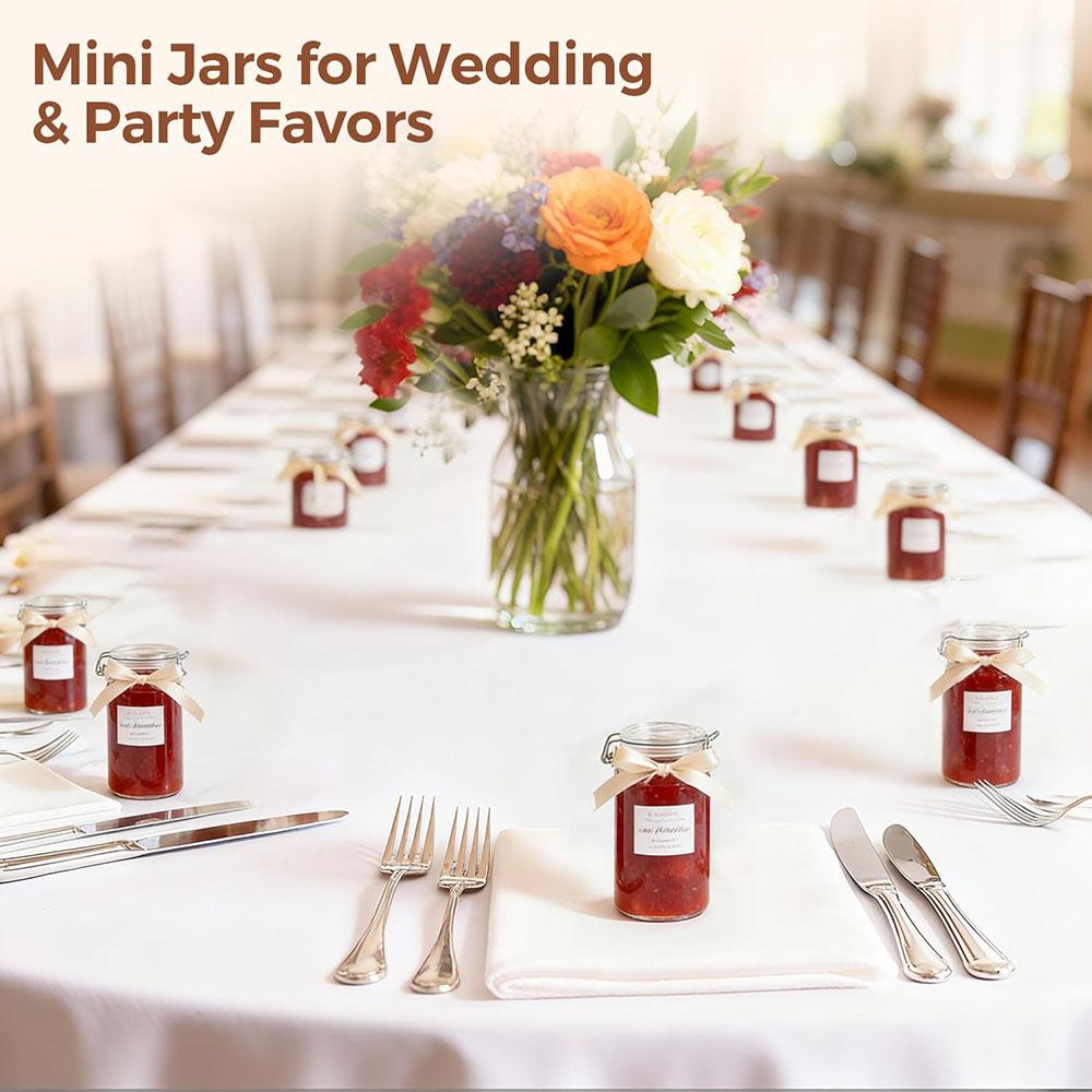 4oz Glass Spice Jars with Airtight Swing Top Lids,Small Clear Containers for Pantry Organization,Herb Storage,DIY Crafts & Gifts