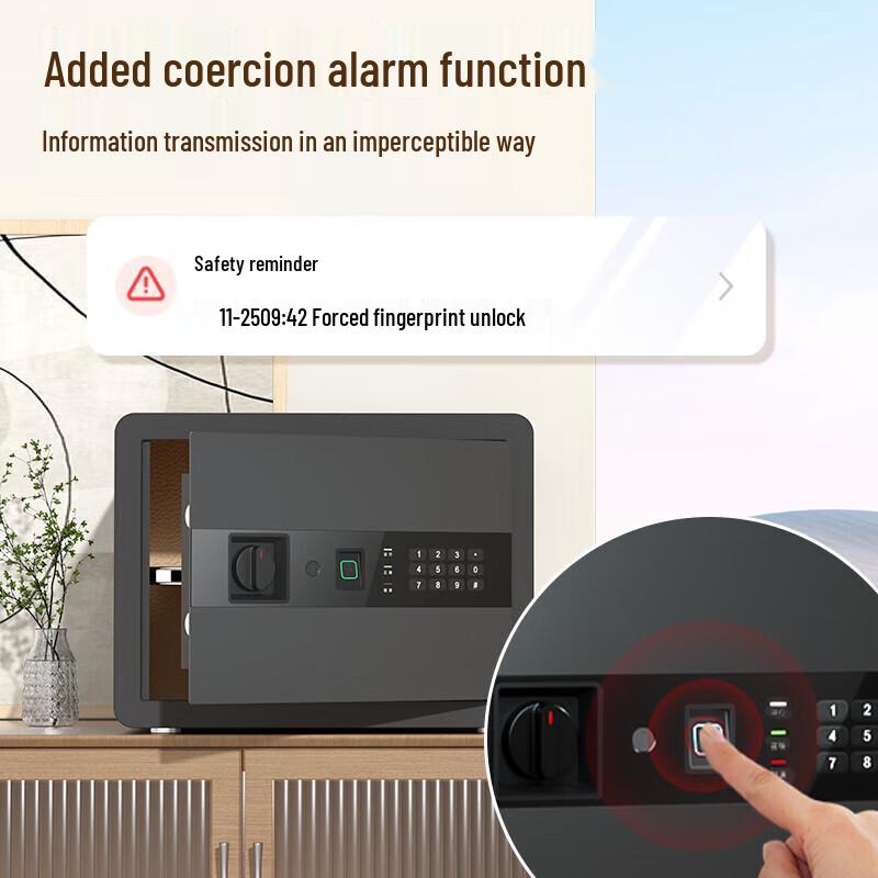 Deli 30cm Smart Fingerprint & Password Electronic Safe