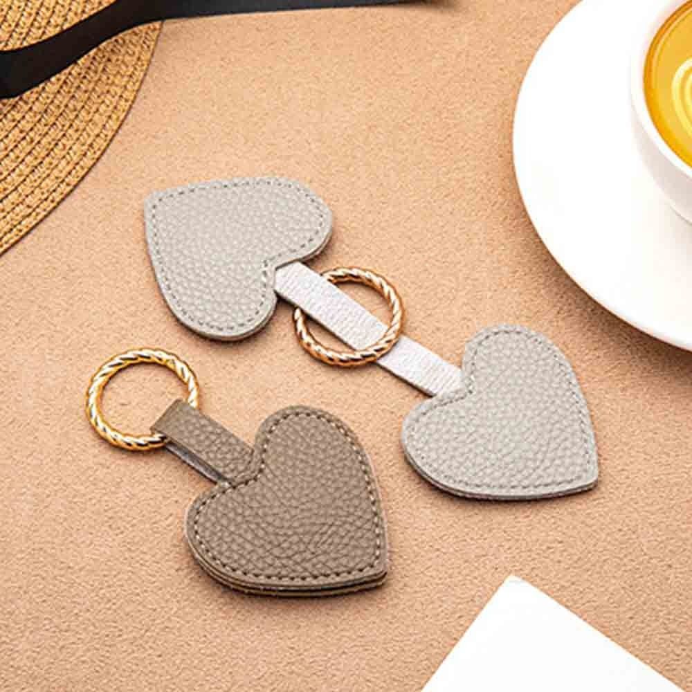 Heart Love Shape Hat Holder Anti-lost Pu Leather Magnetic Hat Clip Portable   Girl