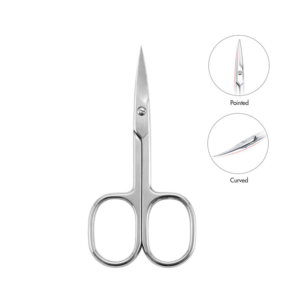 Professional Manicure Scissors Stainless Steel Cuticle Precision Beauty Grooming for Nail Facial Hair Eyebrow Eyelash Nose Hair