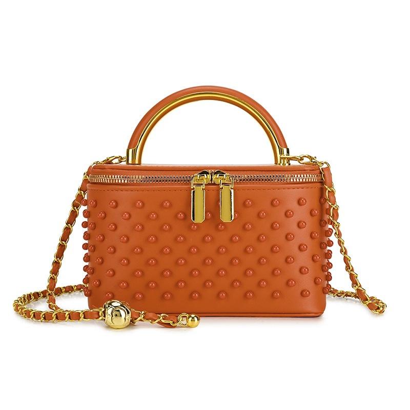 Niche pearl portable small box bag women's new versatile chain bag fashion shoulder messenger bag