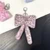Keychain Plush Butterfly Bow With Leopard Print For Gift Giving And Party Decor