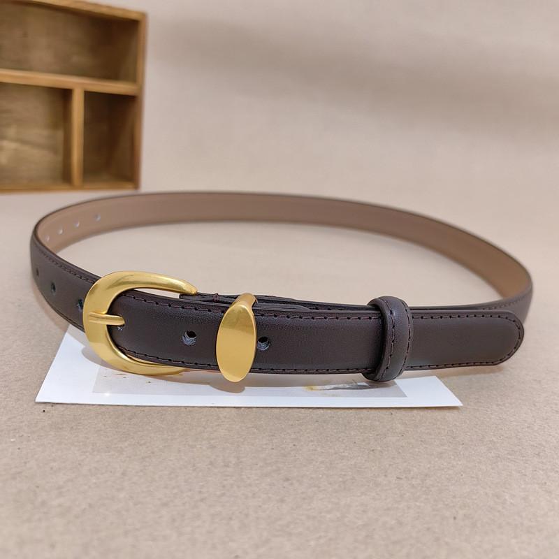 Womens Genuine Leather Belt With Alloy Buckle For Casual And Office Wear